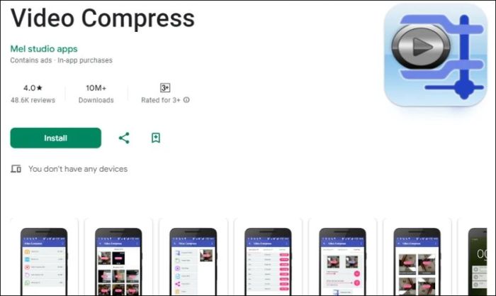Nén video trên điện thoại với Video Compress