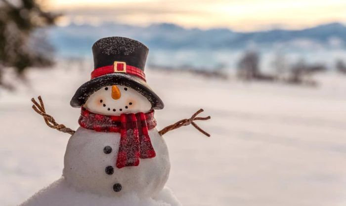 Hình nền người tuyết ngộ nghĩnh