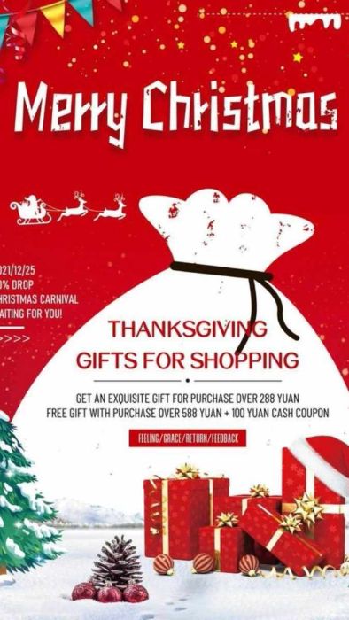 Những mẫu ảnh sale Giáng sinh kết hợp hình ảnh túi quà đáng yêu