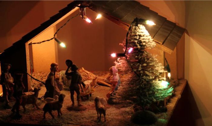 Ý tưởng làm hang đá Giáng sinh trong nhà