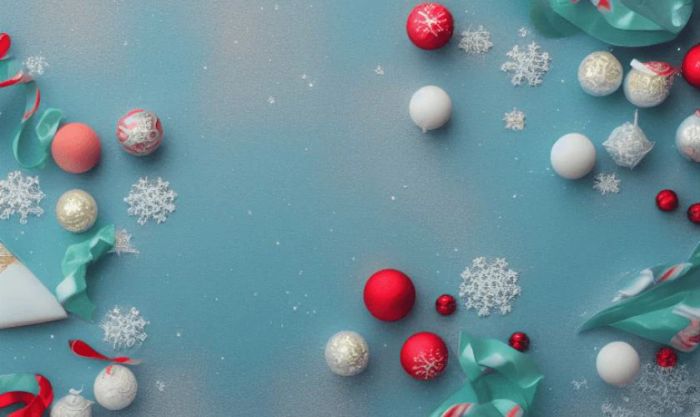 Hình nền Giáng sinh với tông màu xanh pastel