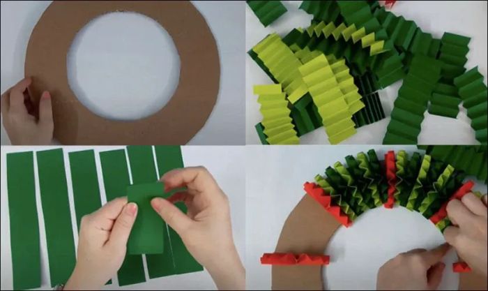 Hướng dẫn làm vòng nguyệt quế đơn giản từ giấy màu