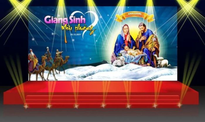 Hình nền sân khấu Giáng sinh đẹp mắt