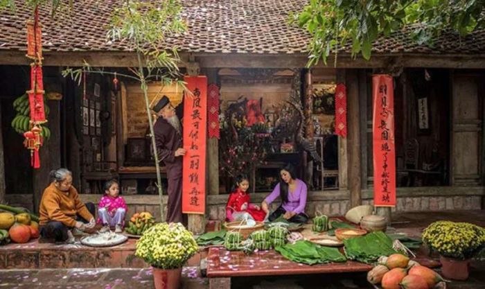 Cách treo câu đối Tết tiếng Trung sao cho hợp lý