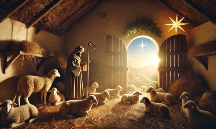 Mục đồng và đàn cừu tượng trưng cho những người nghèo khó và giản dị