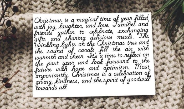 Mẫu viết đoạn văn về Giáng sinh bằng tiếng Anh ngắn gọn