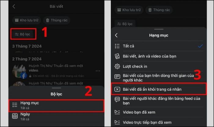 Hướng dẫn chi tiết cách xem lại bài viết đã ẩn
