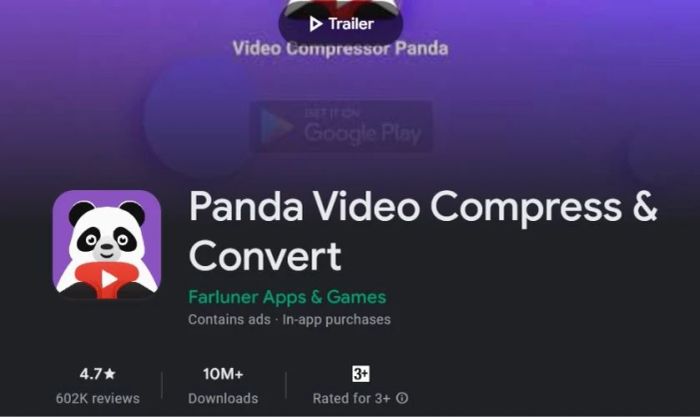 Nén video bằng ứng dụng Panda Video Compressor