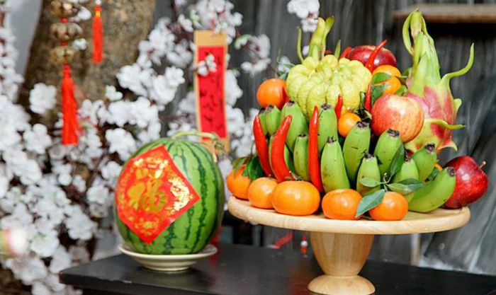 Mâm ngũ quả ngày Tết miền Nam với phong cách độc đáo số 2.