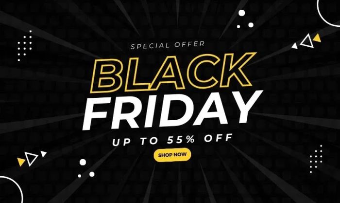 Hình ảnh sale cuối năm sang trọng với màu vàng quý phái