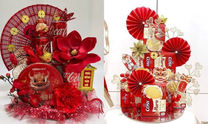 Tháp bánh hình mèo thần tài độc đáo
