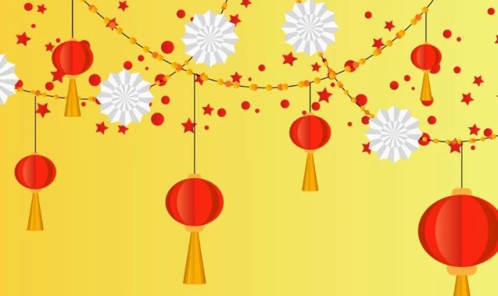 Hình nền PowerPoint Tết 2024 với tông màu vàng làm chủ đạo