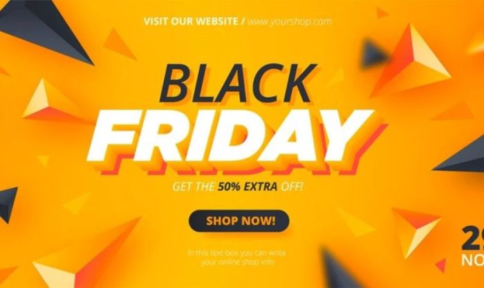Thiết kế hình ảnh sale Black Friday đơn giản nhưng đầy sáng tạo