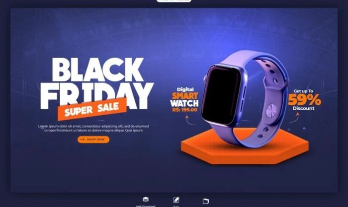 Gợi ý thiết kế banner Black Friday đẹp và thu hút