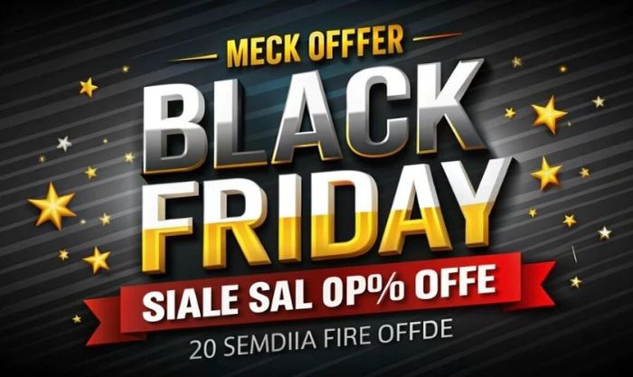 Thiết kế banner Black Friday đơn giản mà vẫn hấp dẫn