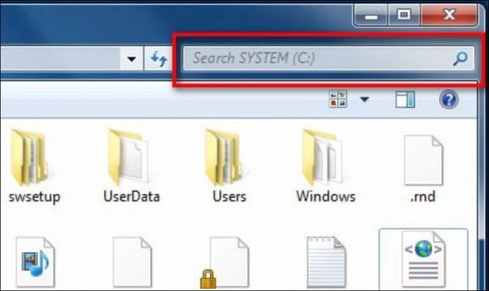 Phương pháp tìm kiếm file trên Windows 7 bằng ô tìm kiếm