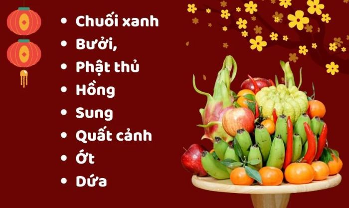 Cách trình bày mâm ngũ quả miền Bắc