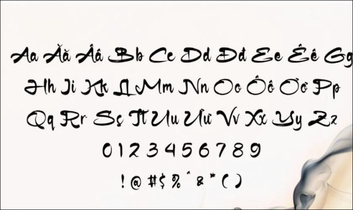 Font việt hóa DL Thu Phap – Thư pháp với nét tinh xảo, phù hợp để thiết kế các ấn phẩm Tết