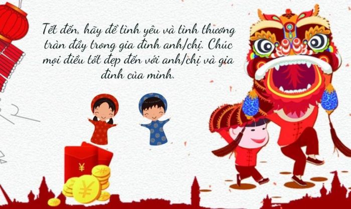 Chúc Tết cho gia đình - Chúc anh chị một năm mới an lành