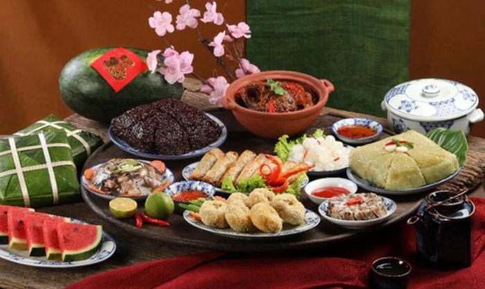 Mâm cúng mùng 1 miền Bắc