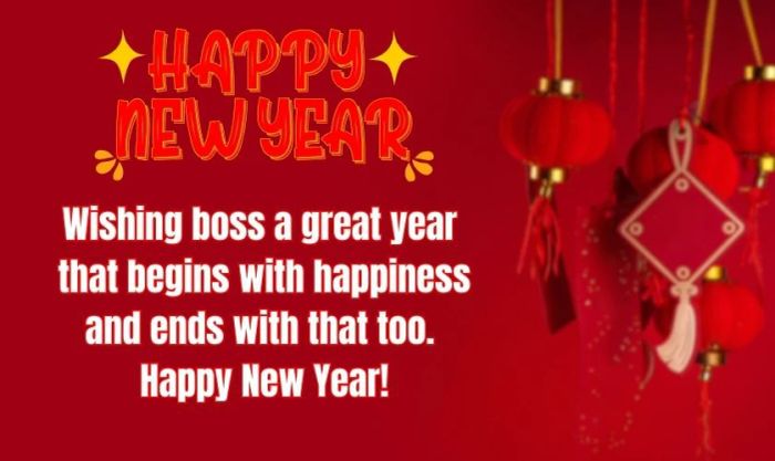 Lời chúc Tết sếp 2025 bằng tiếng Anh dành cho những ai muốn thể hiện sự chuyên nghiệp và sáng tạo trong năm mới.