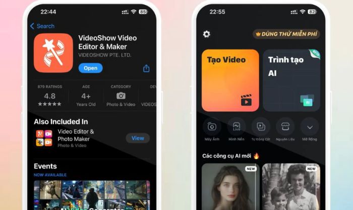 VideoShow - Ứng dụng tạo video từ ảnh hàng đầu