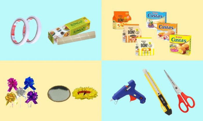 Danh sách đầy đủ các nguyên liệu cần thiết để làm tháp bánh kẹo ngày Tết
