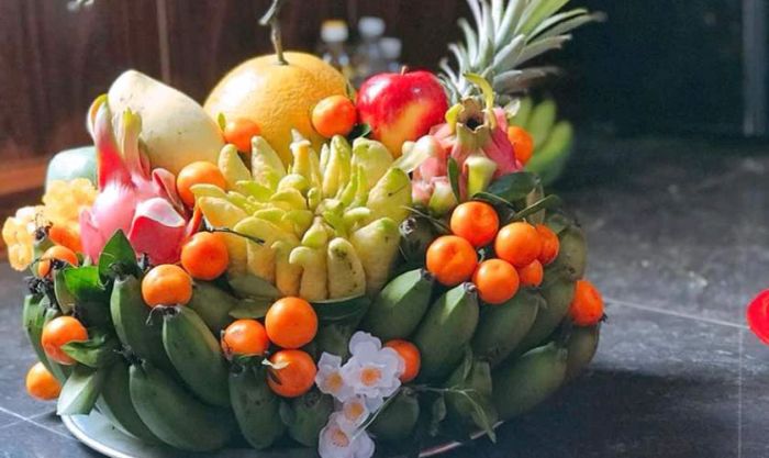 Mâm ngũ quả ngày Tết miền Bắc với phong cách độc đáo số 5.