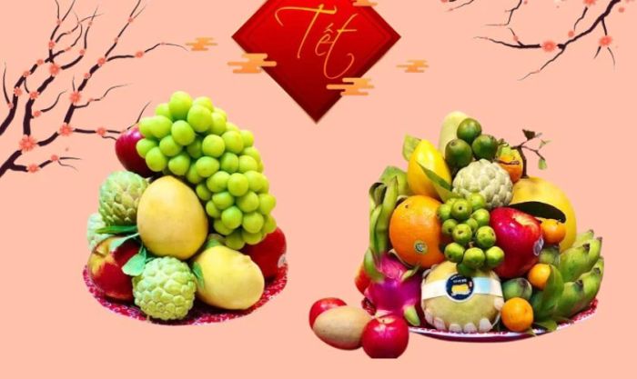 Mẫu trang trí mâm ngũ quả Tết 2025 đẹp mắt