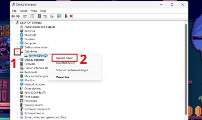 Cập nhật Driver - Bước 2