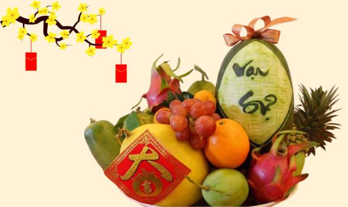 Mẫu trang trí mâm ngũ quả Tết đẹp mắt và độc đáo