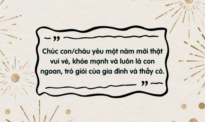 Những lời chúc Tết ý nghĩa dành cho con cháu
