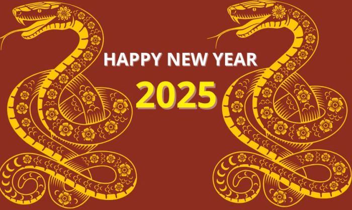 Wallpaper Tết chibi với tone màu vàng 2025