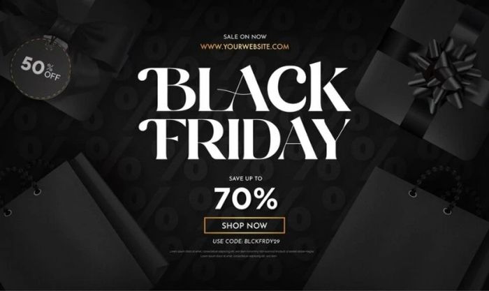 Chủ đề hấp dẫn cho banner Black Friday