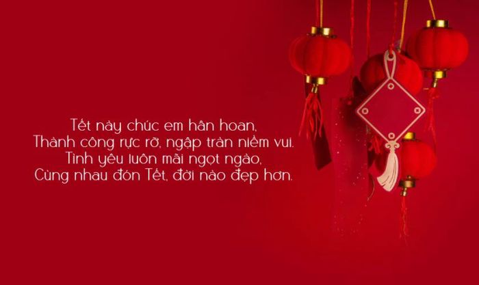 Thơ chúc Tết người yêu lãng mạn