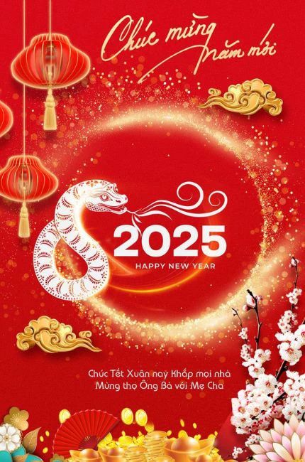 Hình nền Tết chibi xinh đẹp dành riêng cho năm 2025