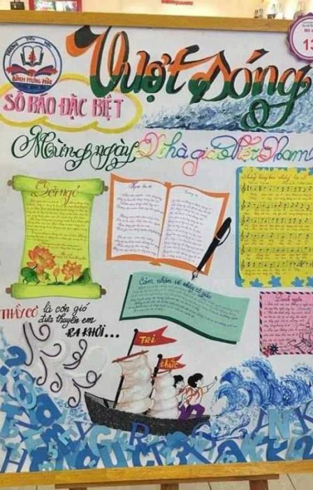 Những mẫu báo tường 20/11 đạt giải cao và đầy ý nghĩa