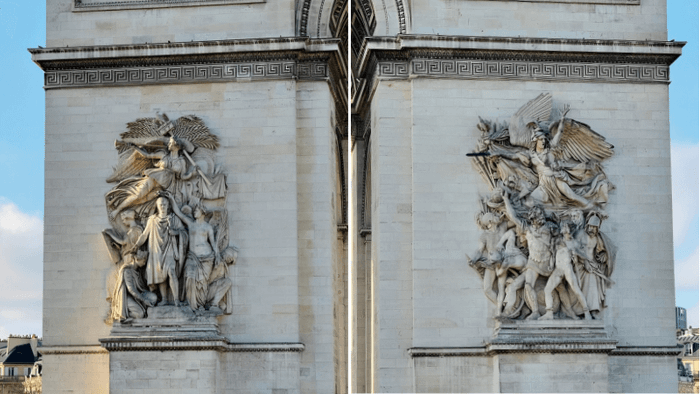 The Exterior Architecture of the Arc de Triomphe in France