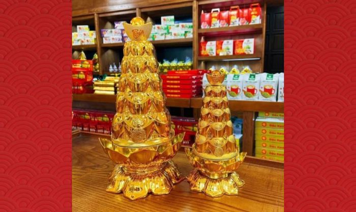 Tháp bánh thỏi vàng mang ý nghĩa may mắn và tài lộc
