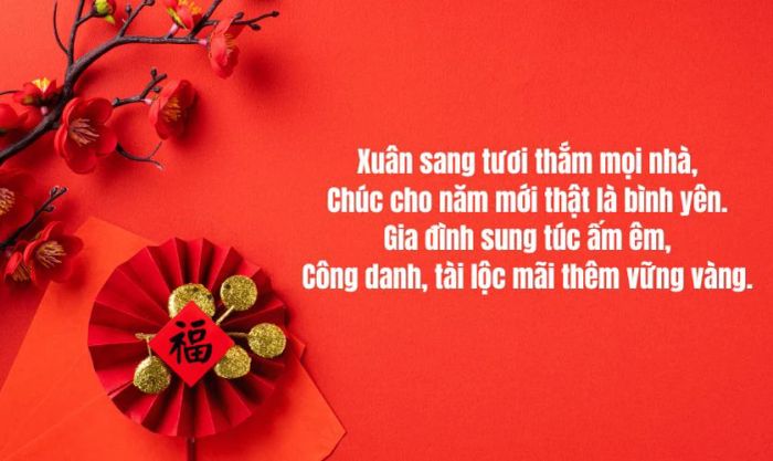 Thơ chúc mùng 1 Tết 2025 năm Ất Tỵ