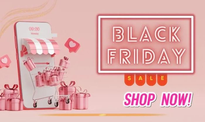 Banner sale Black Friday dễ thương và thu hút