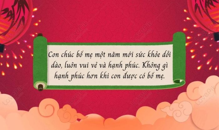 Những lời chúc Tết ý nghĩa dành cho cha mẹ