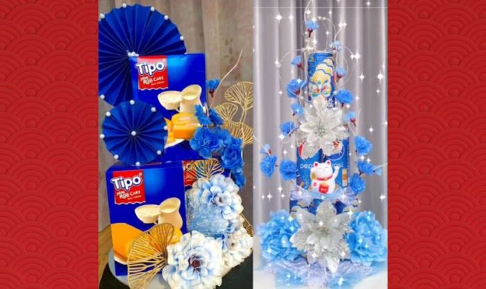 Tháp bánh màu xanh độc đáo và ấn tượng