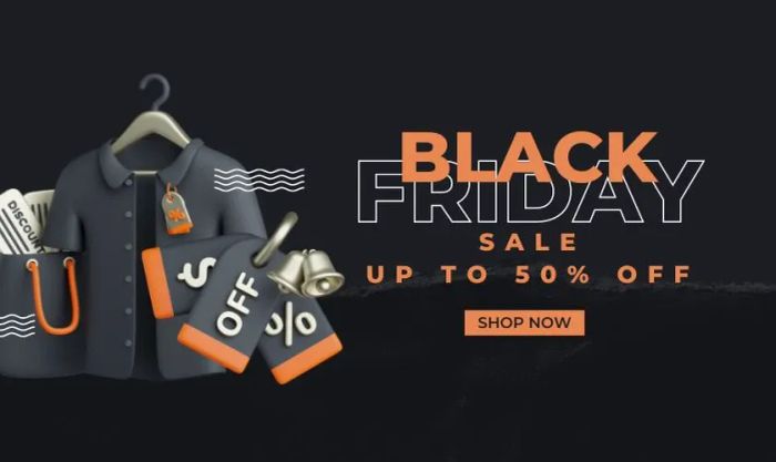 Hình ảnh sale Black Friday với phong cách sang trọng và tinh tế