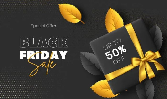 Banner sale Black Friday với phong cách sang trọng và đẳng cấp