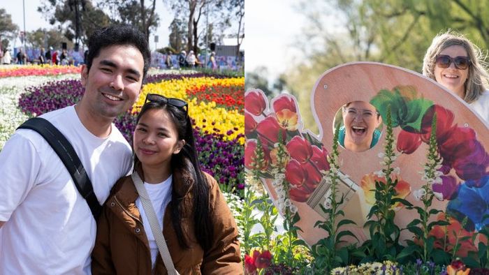 Visitors capturing memories at the festival