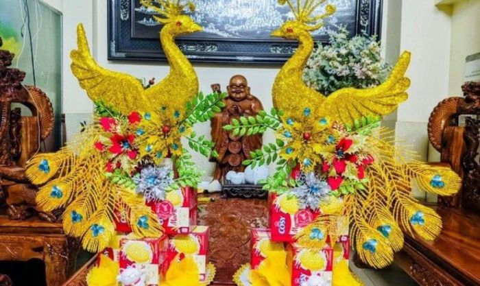 Tháp bánh hình phượng hoàng độc đáo
