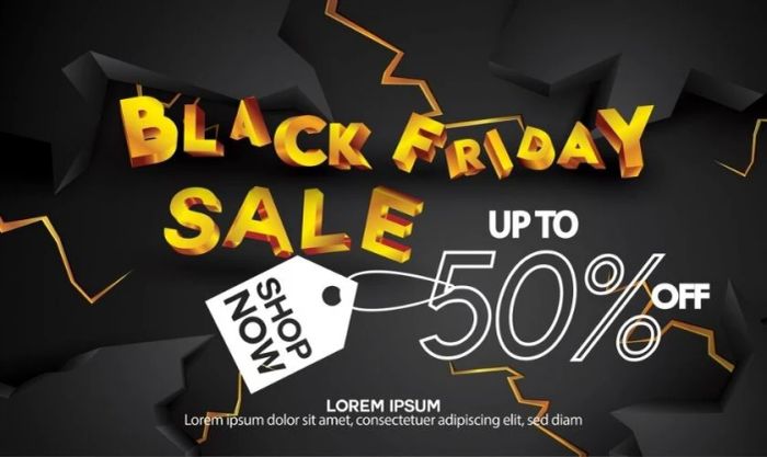 Thiết kế hình ảnh sale Black Friday đơn giản nhưng vẫn đẹp mắt