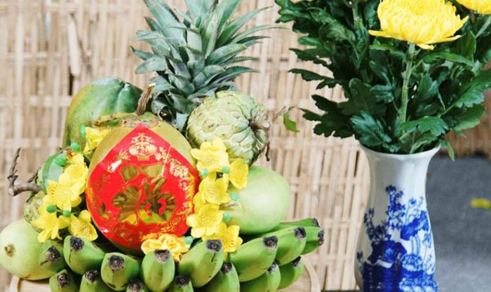 Hình ảnh mâm ngũ quả ngày Tết miền Bắc phiên bản số 2