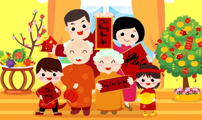Hình ảnh chúc Tết ngộ nghĩnh, đáng yêu